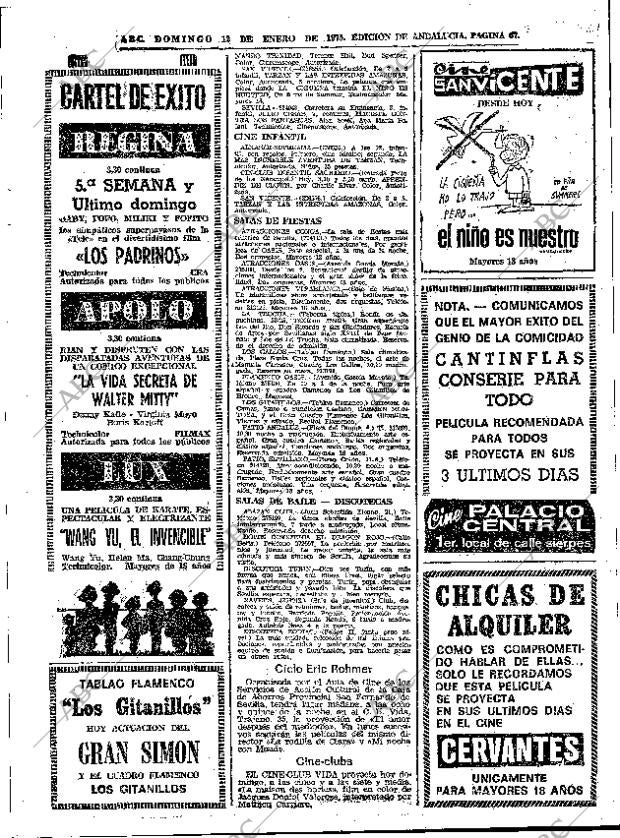 ABC SEVILLA 12-01-1975 página 67