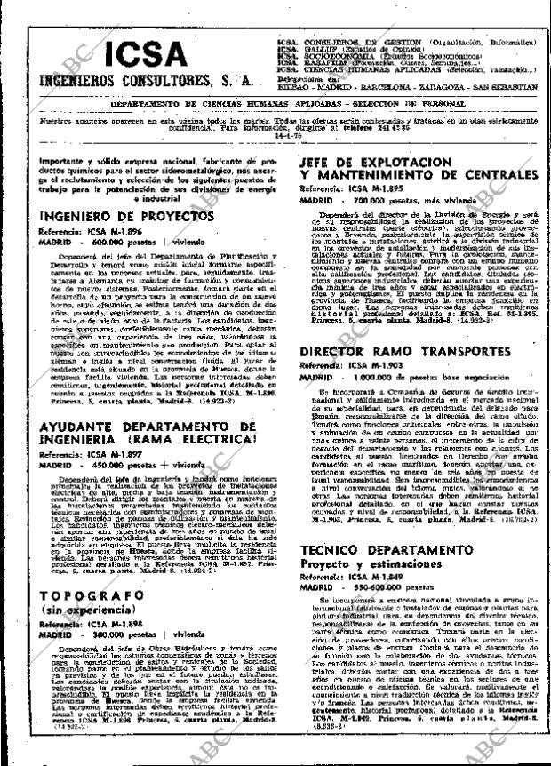 ABC MADRID 14-01-1975 página 14