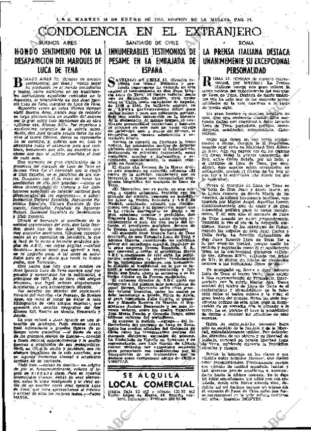 ABC MADRID 14-01-1975 página 22
