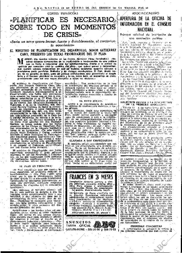 ABC MADRID 14-01-1975 página 23