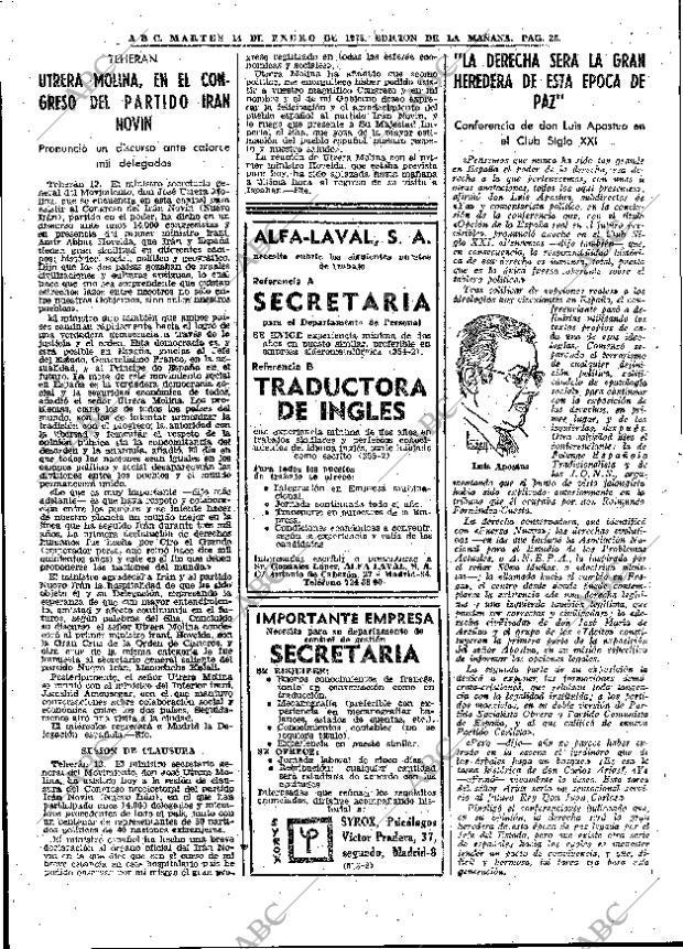 ABC MADRID 14-01-1975 página 26