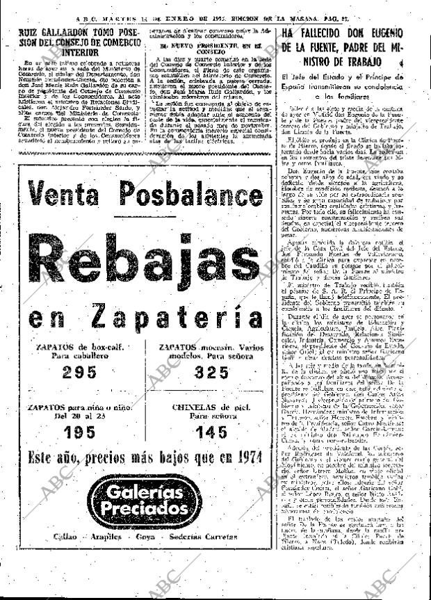 ABC MADRID 14-01-1975 página 27