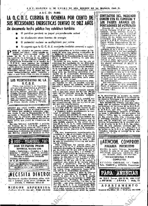 ABC MADRID 14-01-1975 página 31