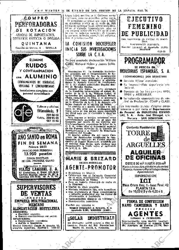 ABC MADRID 14-01-1975 página 36