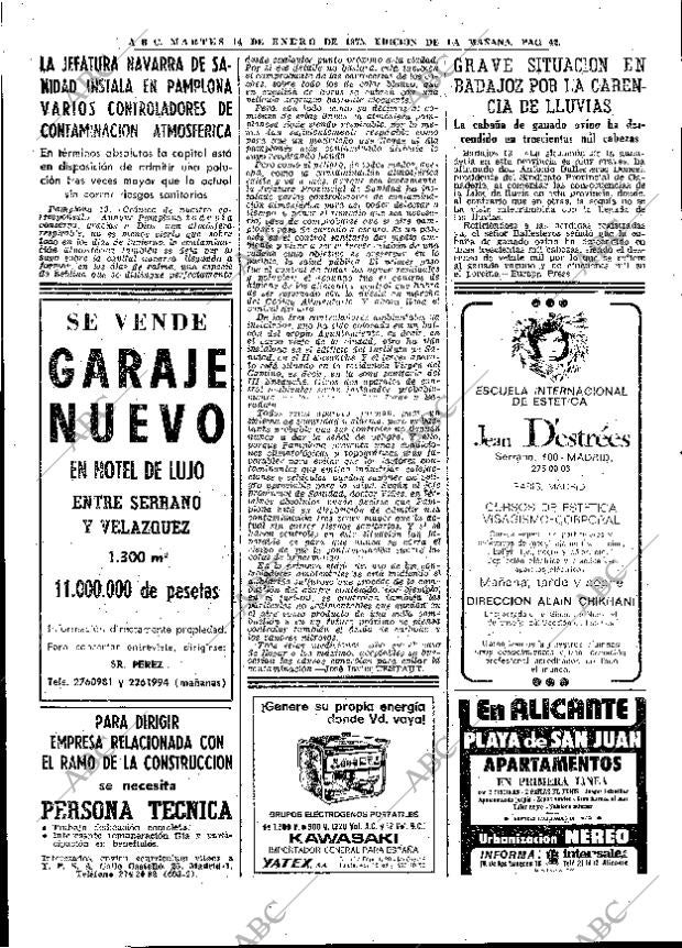 ABC MADRID 14-01-1975 página 42