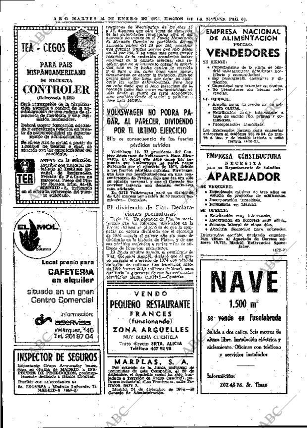 ABC MADRID 14-01-1975 página 60