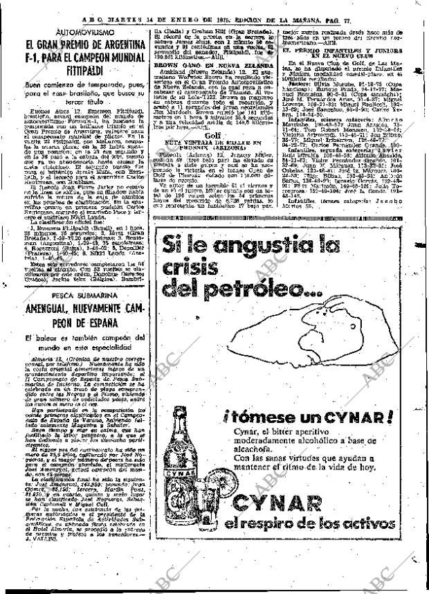 ABC MADRID 14-01-1975 página 77