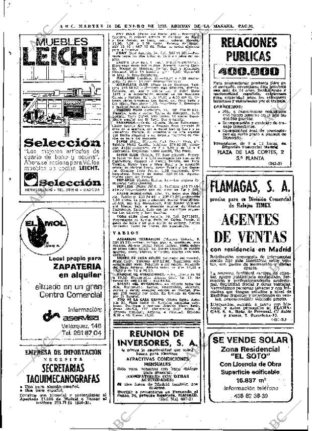 ABC MADRID 14-01-1975 página 92