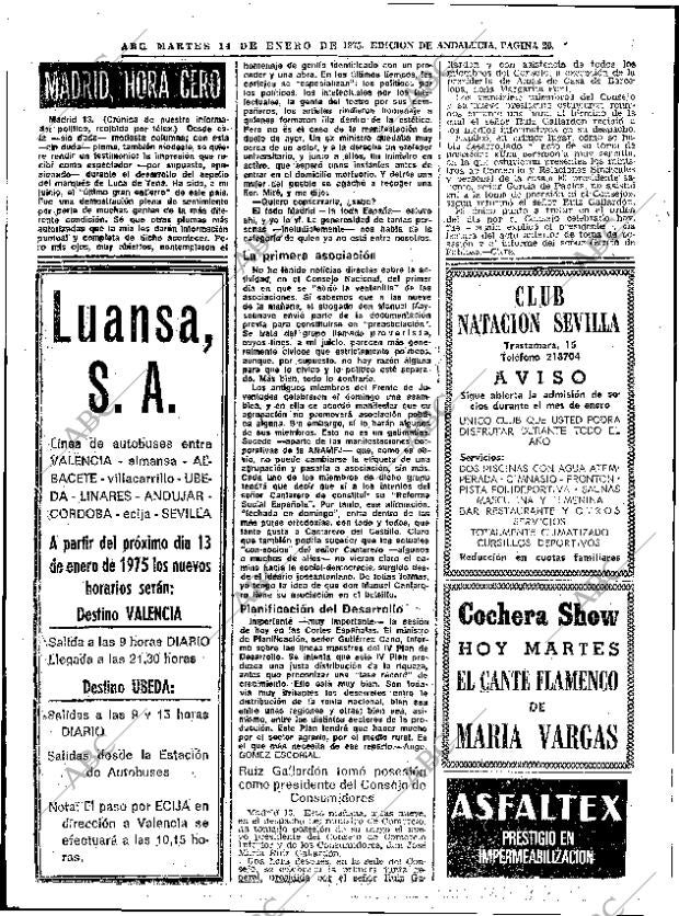 ABC SEVILLA 14-01-1975 página 20