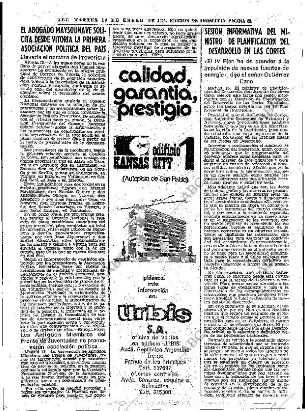 ABC SEVILLA 14-01-1975 página 23