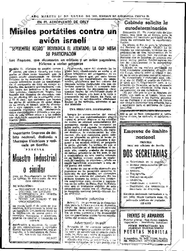 ABC SEVILLA 14-01-1975 página 28