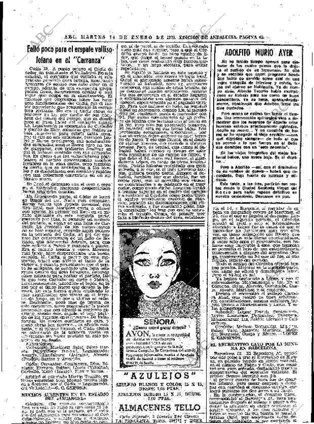 ABC SEVILLA 14-01-1975 página 49