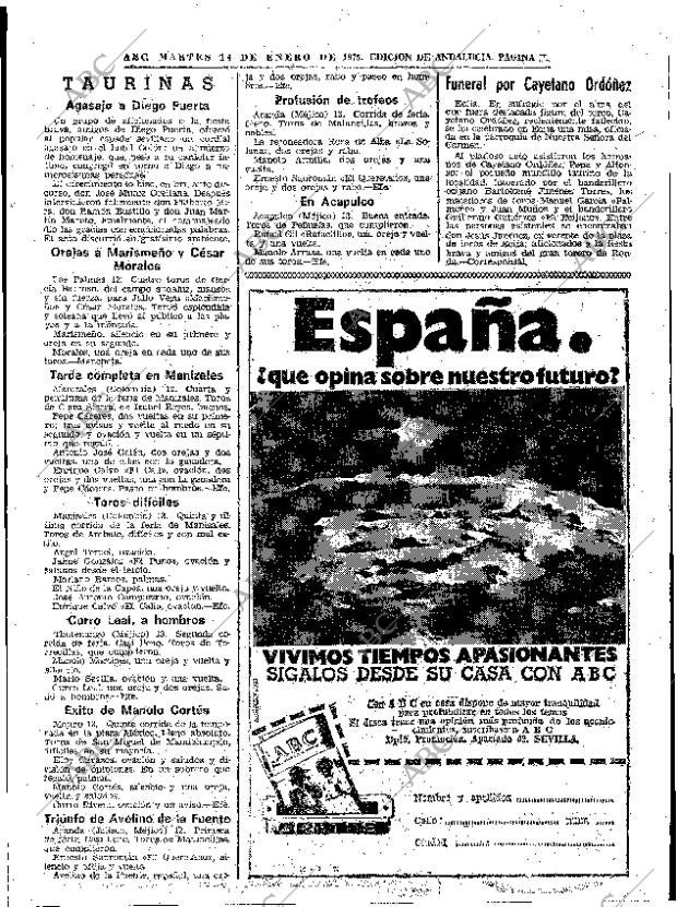 ABC SEVILLA 14-01-1975 página 57