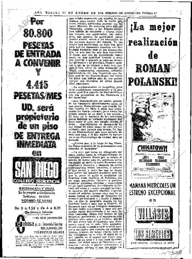 ABC SEVILLA 14-01-1975 página 64