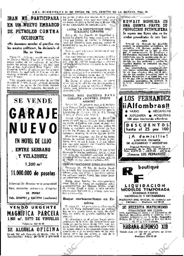 ABC MADRID 15-01-1975 página 20