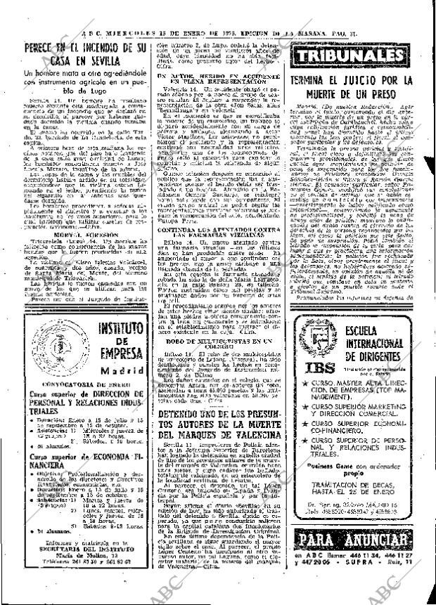 ABC MADRID 15-01-1975 página 31