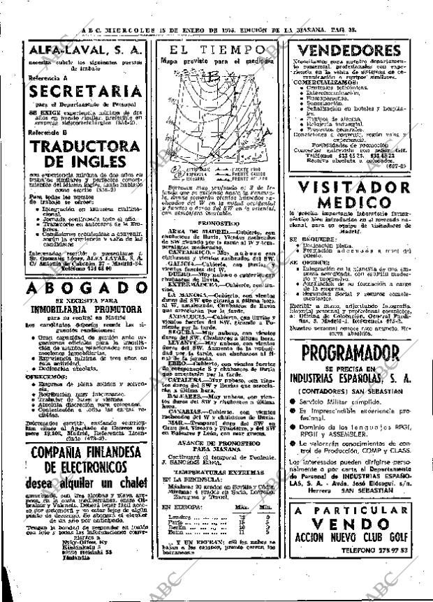 ABC MADRID 15-01-1975 página 38