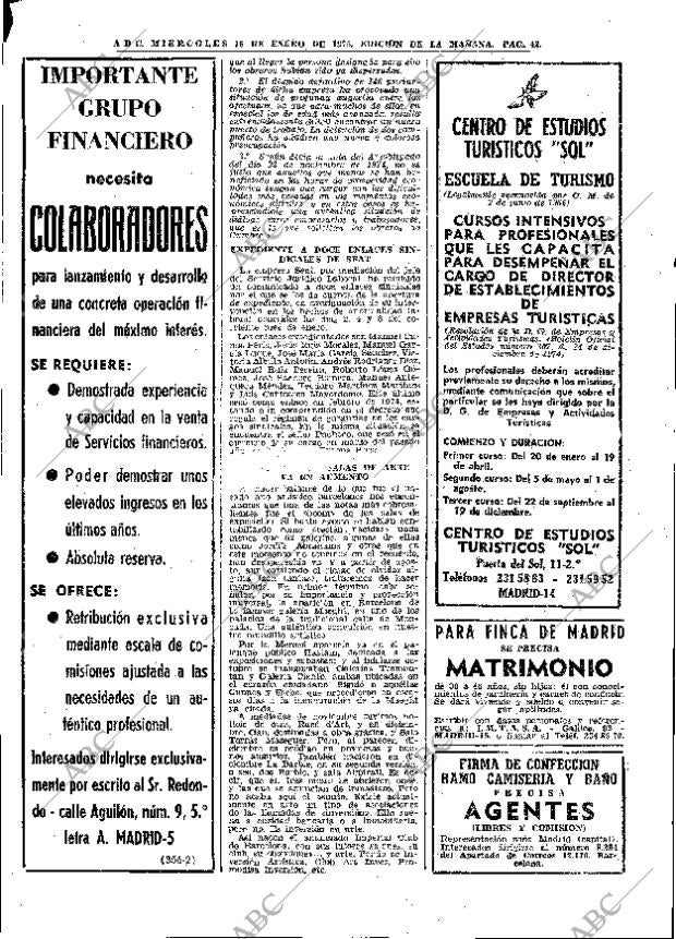 ABC MADRID 15-01-1975 página 42