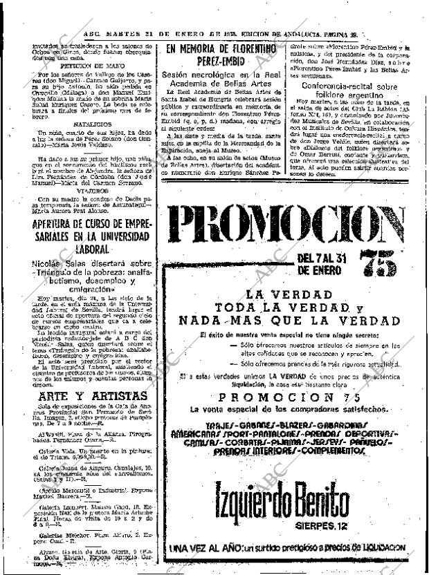 ABC SEVILLA 21-01-1975 página 39