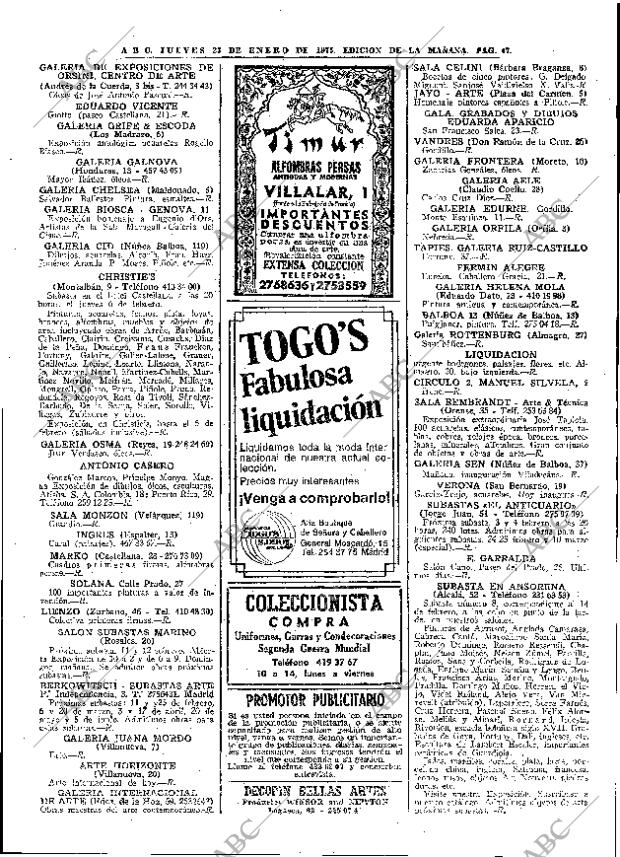 ABC MADRID 23-01-1975 página 47