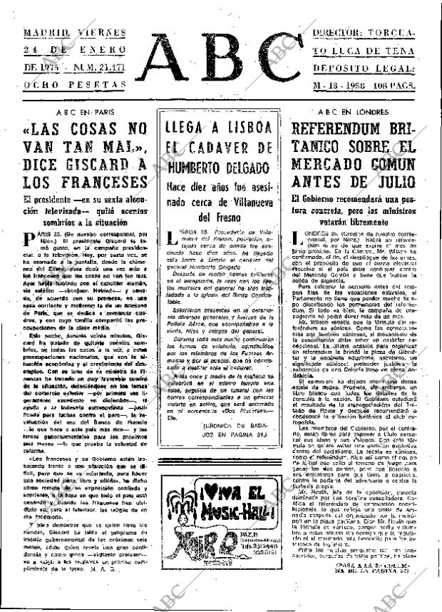 ABC MADRID 24-01-1975 página 15