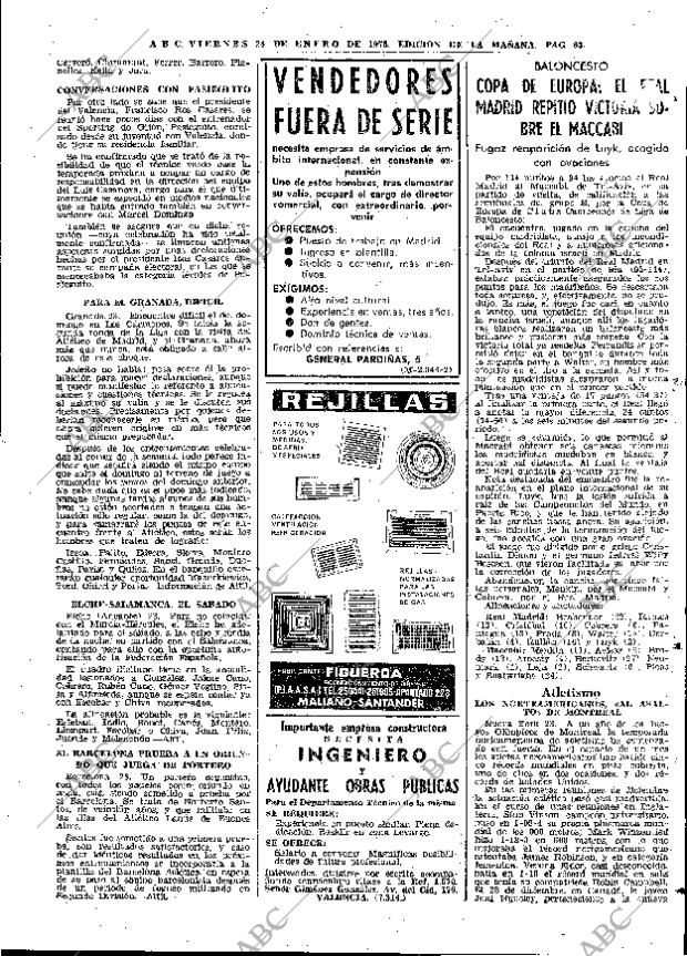 ABC MADRID 24-01-1975 página 63