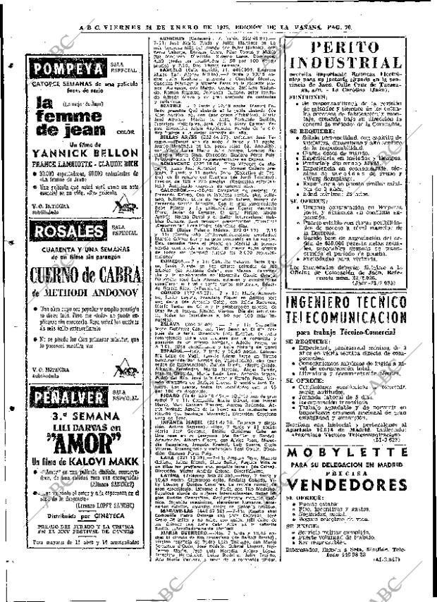 ABC MADRID 24-01-1975 página 70