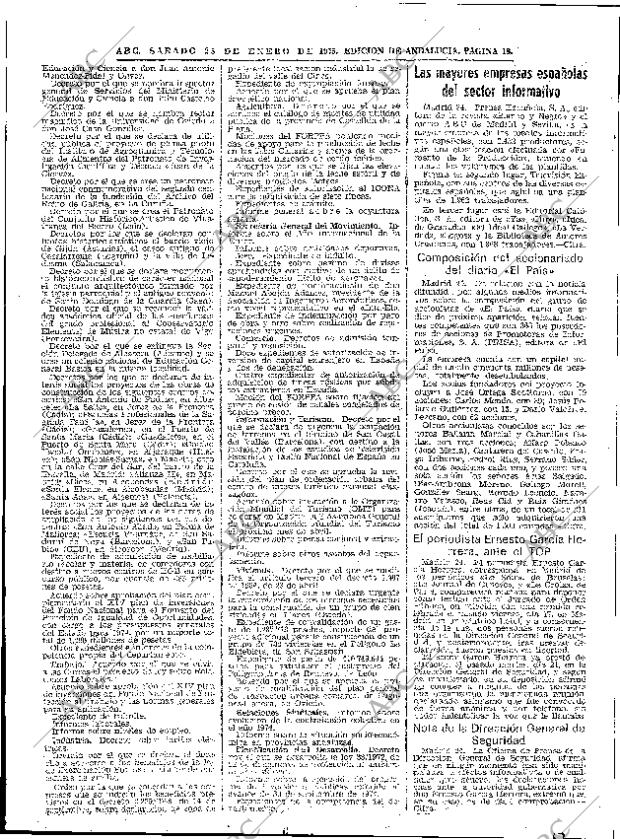 ABC SEVILLA 25-01-1975 página 18