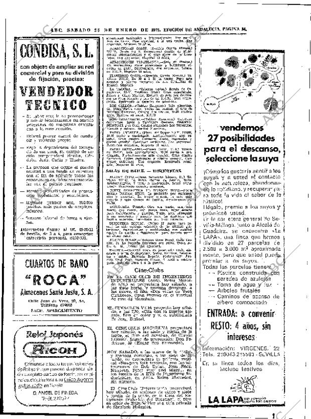 ABC SEVILLA 25-01-1975 página 54