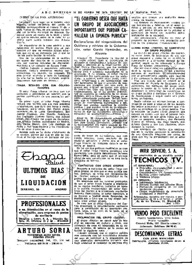 ABC MADRID 26-01-1975 página 14