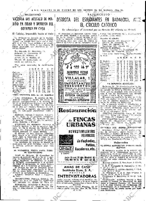 ABC MADRID 28-01-1975 página 73