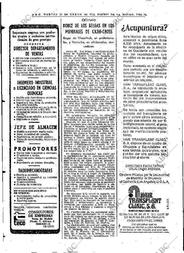 ABC MADRID 28-01-1975 página 74