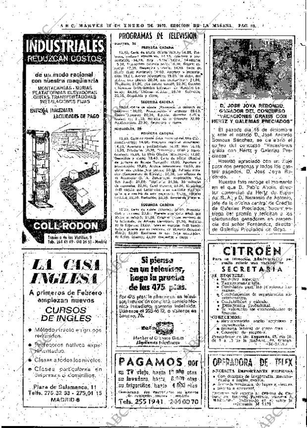 ABC MADRID 28-01-1975 página 91