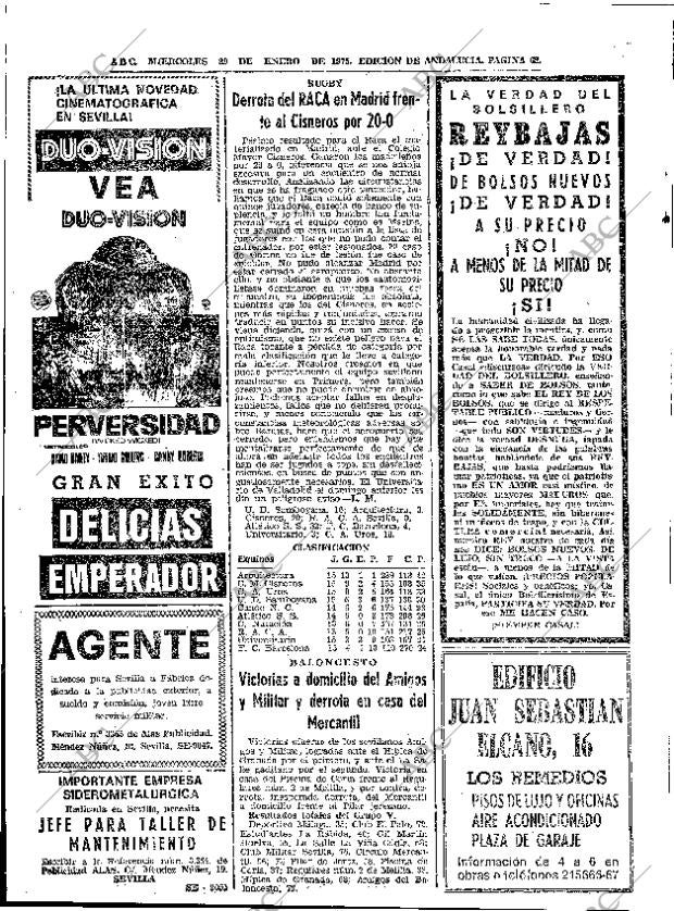 ABC SEVILLA 29-01-1975 página 62