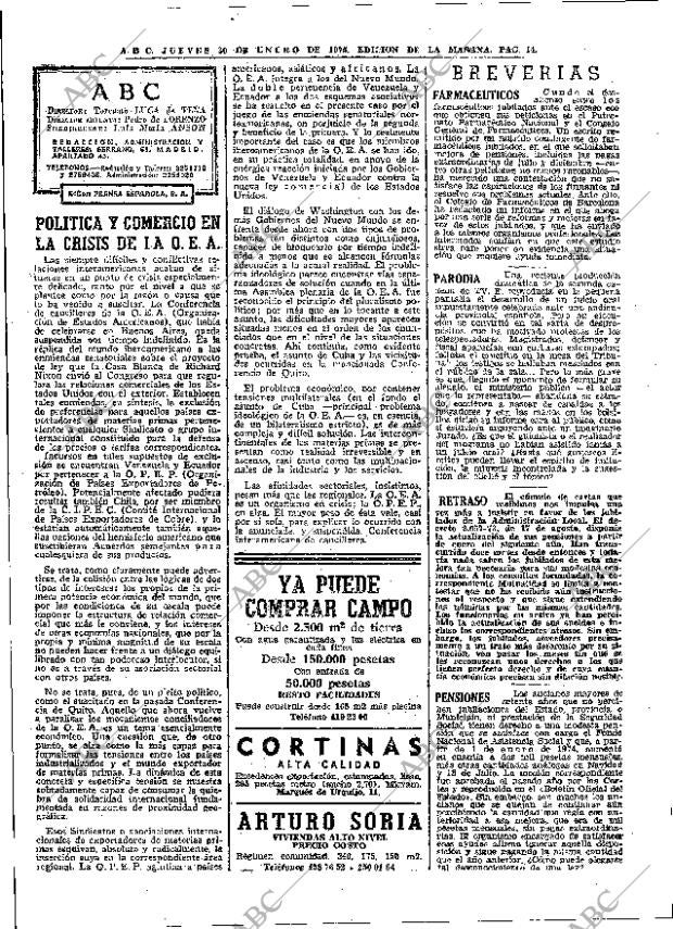 ABC MADRID 30-01-1975 página 14