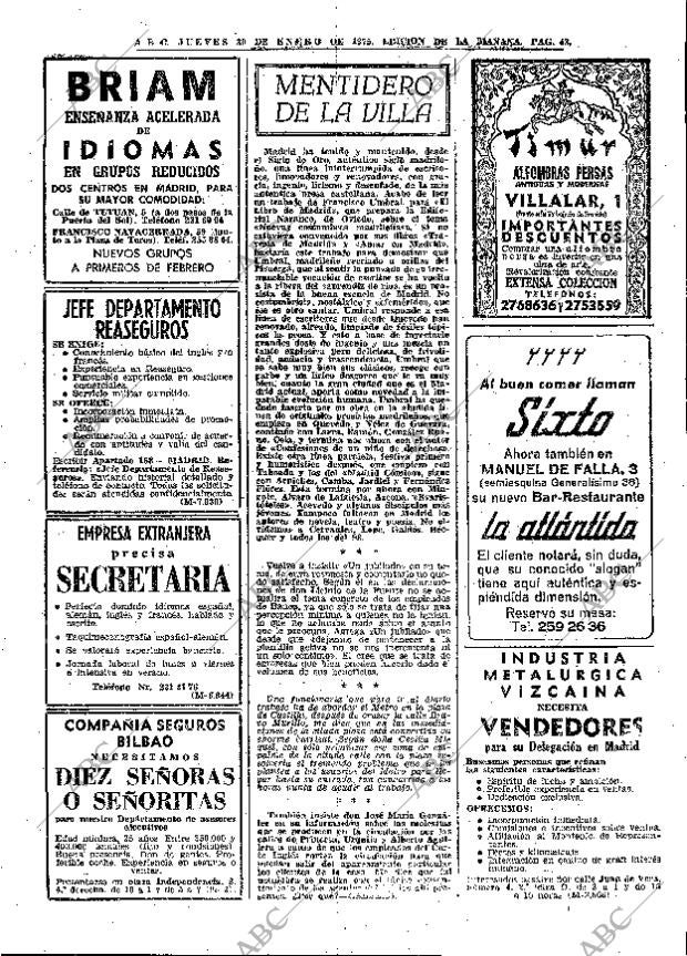 ABC MADRID 30-01-1975 página 43