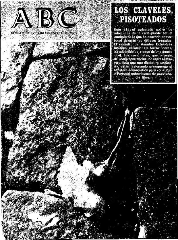 ABC SEVILLA 30-01-1975 página 1