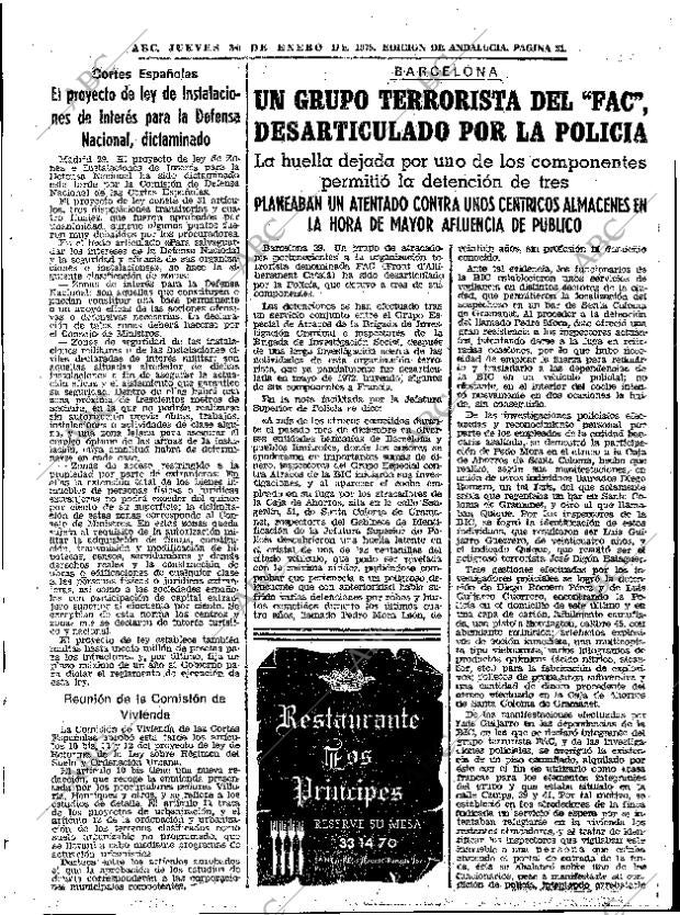 ABC SEVILLA 30-01-1975 página 21