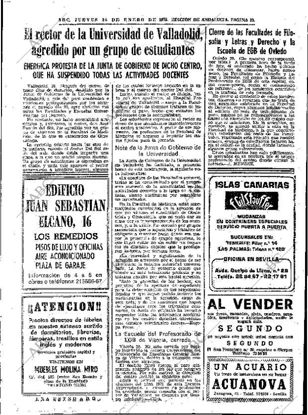 ABC SEVILLA 30-01-1975 página 23