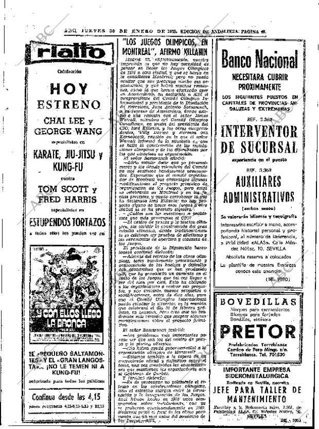 ABC SEVILLA 30-01-1975 página 49