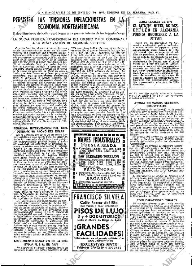 ABC MADRID 31-01-1975 página 47