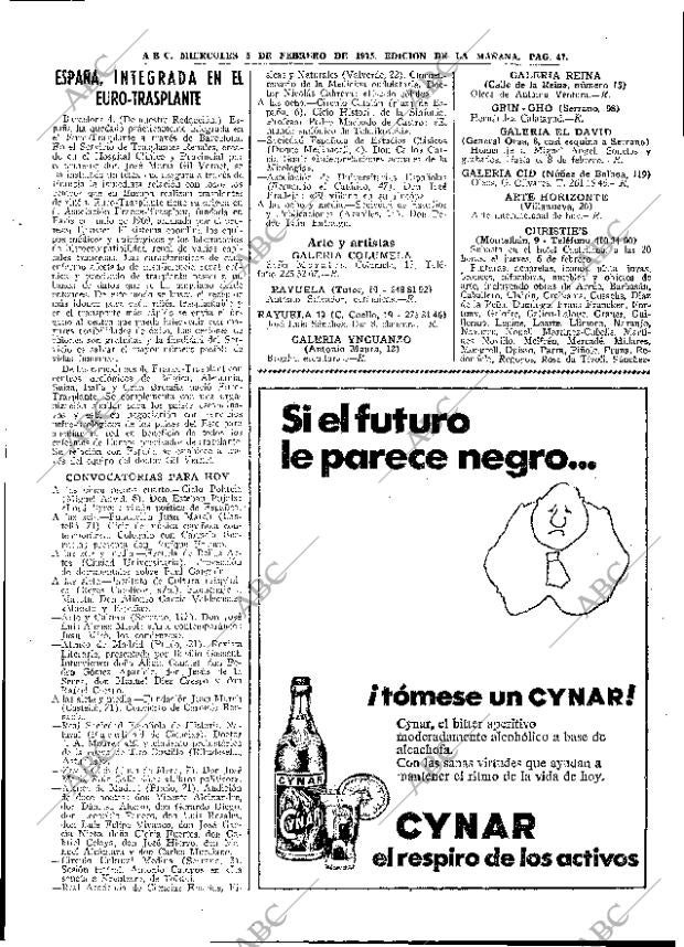 ABC MADRID 05-02-1975 página 47