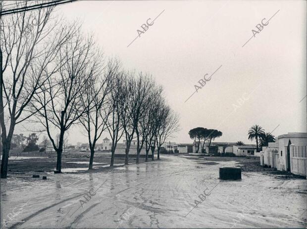 Una calle de el Rocio en Huelva
