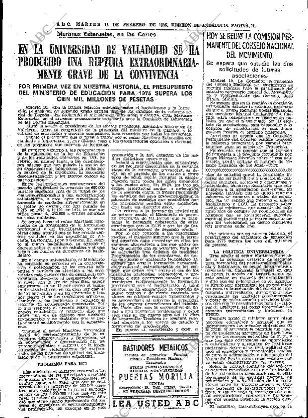 ABC SEVILLA 11-02-1975 página 21