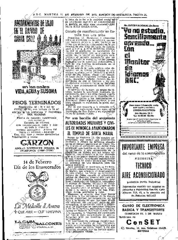 ABC SEVILLA 11-02-1975 página 26
