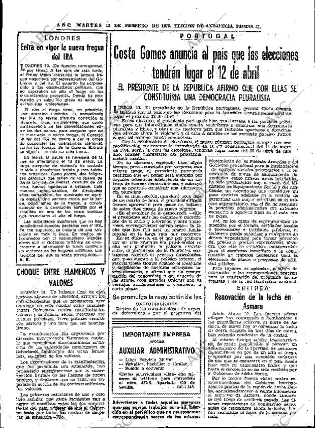 ABC SEVILLA 11-02-1975 página 31