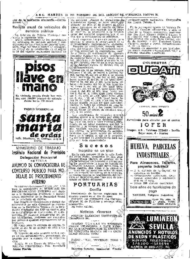 ABC SEVILLA 11-02-1975 página 38
