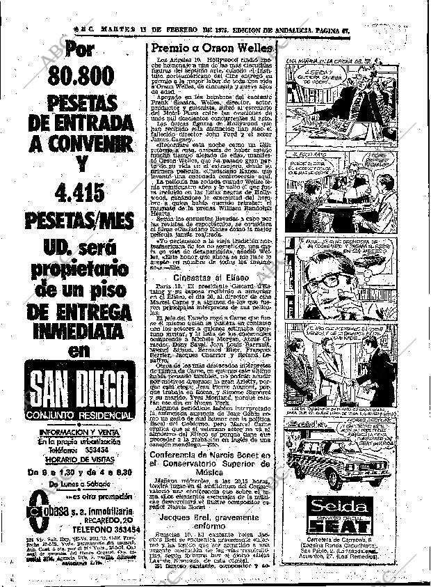 ABC SEVILLA 11-02-1975 página 67