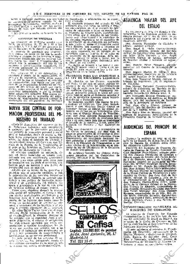 ABC MADRID 12-02-1975 página 18