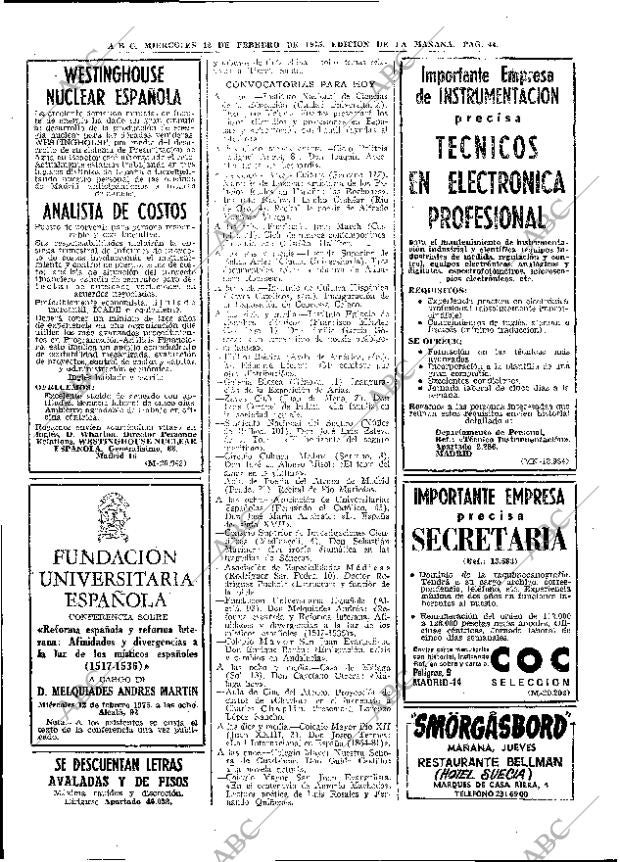 ABC MADRID 12-02-1975 página 44